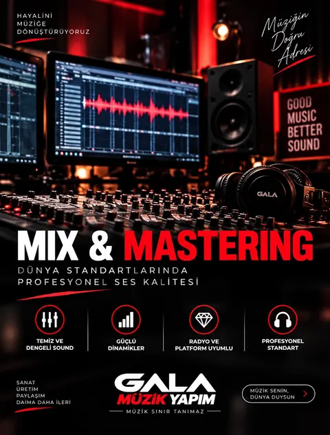 Mix & mastering — dünya standartlarında ses