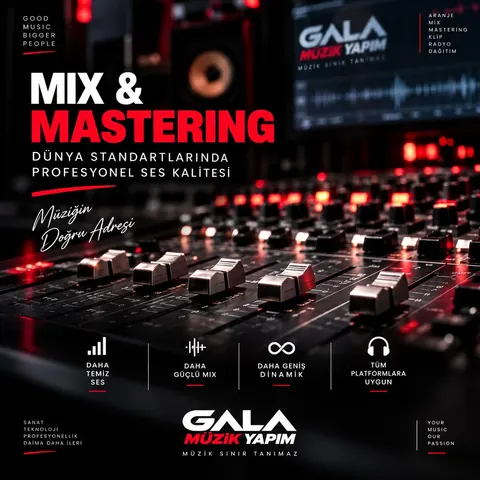 Mix & mastering — profesyonel ses kalitesi