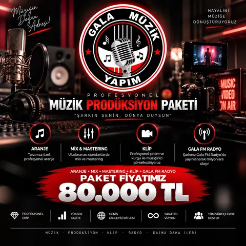 Profesyonel müzik prodüksiyon paketi 80.000 TL
